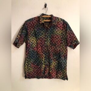 Pete Huntington Shirt Men's Size M Multicolor Design Handcrafted